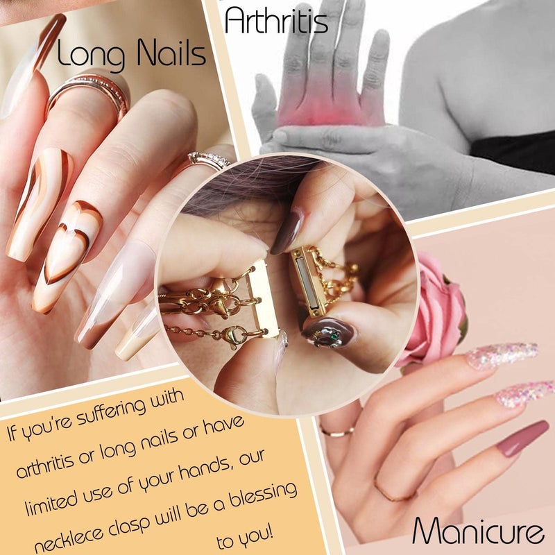 Qulltk Necklace Layering Clasp Magnetic Clasps for Jewelry, Gold and Silver Separator for Stackable Necklaces and Chains - Image 4